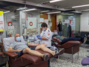 יואב בר זאב ואודי בורג, יו"ר וחבר הנהלת הארגון בהטעמה, תרמו ביחד בערב כיפור 2020. התרימה אותם חיה המקסימה.