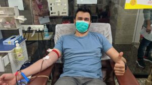 טלאור תקווה תרם דם במרכז שירותי הדם של מד"א בתל השומר ב- 05/02/2022