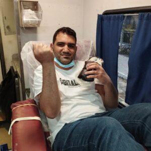 Natan Goldstein Hayun a fait un don de sang à l'Université d'Ariel le 11/4/2022