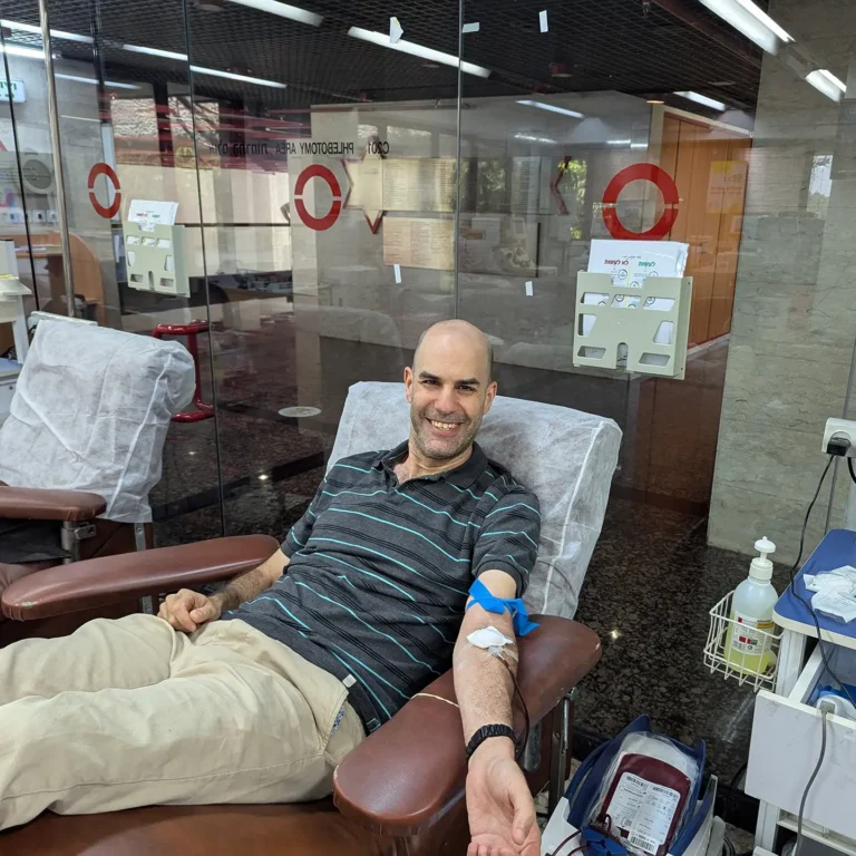 Eran Lotan donated blood on 12/6/2025